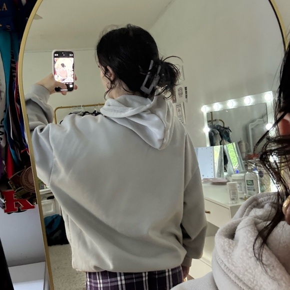 Gray Women's Hoodie Sweater - Picture 2 of 3